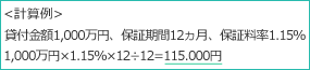 一括返済の場合計算例